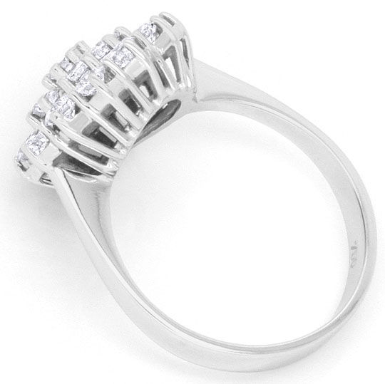 Foto 3 - Diamanten-Ring 19 Brillanten 1,39Carat in 18K Weißgold, S4484