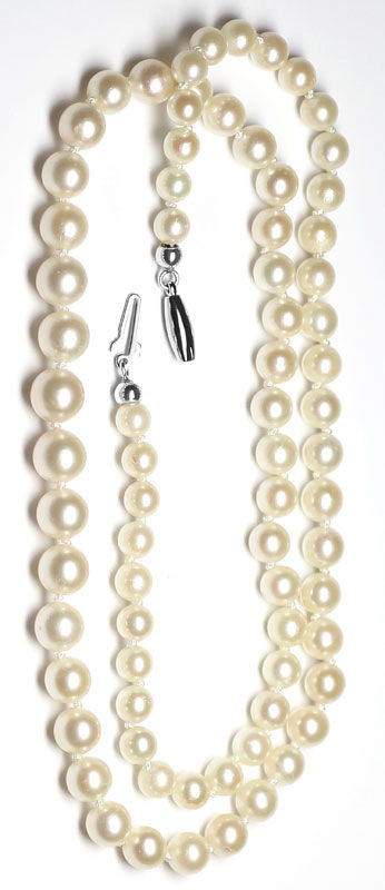 Foto 3 - Chute Akoya Zuchtperlenkette Perlen im Verlauf 14K Gold, S4595